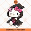 Gothic Hello Kitty Skeleton Halloween PNG, Spooky Kitty PNG 2 Gothic Hello Kitty Skeleton Halloween PNG